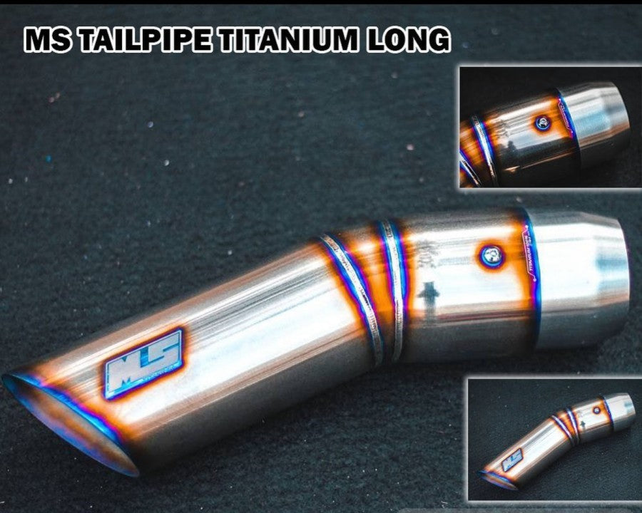 MS TAILPIPE 3" LONG TITANIUM