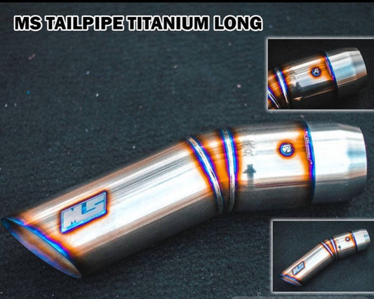 MS TAILPIPE 3" LONG TITANIUM