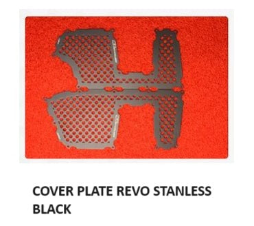 MS COVER PLATE REVO STAINLESS BLACK